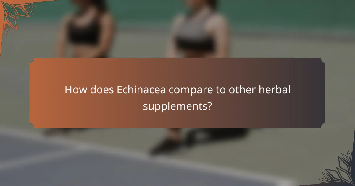 How does Echinacea compare to other herbal supplements?